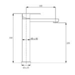 WELS 6L/m Square 310mm Tall Basin Vessel Mixer Faucet Tap Kitchen Laundry Chrome - Image 8