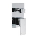 Bathroom Square Shower Mixer Diverter Tap Square Chrome For Spout Shower Head