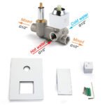 Bathroom Square Shower Mixer Diverter Tap Square Chrome For Spout Shower Head - Image 4