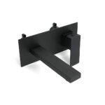 Matt Black Basin Mixer Bathroom Tub Faucet Wall Mount Tap Hot Cold Water Spout - Image 3