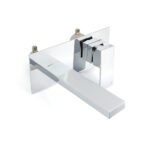WELS 7.5L/min Basin Mixer Bathroom Vanity Brass Chrome Wall Mounted Spout Outlet - Image 3