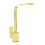 WELS Brushed Gold Gooseneck 360º Swivel Laundry Sink Kitchen Mixer Faucet Tap - Image 3