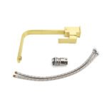WELS Brushed Gold Gooseneck 360º Swivel Laundry Sink Kitchen Mixer Faucet Tap - Image 7
