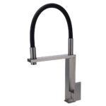 Gun Metal Tall Kitchen Sink Basin Mixer Swivel Faucet Tap Pull Out Spout Head