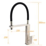 WELS 6.0L/m Chrome Kitchen Sink Basin Mixer Swivel Faucet Tapware Pull Out Spout - Image 2
