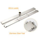 WaterMark Brushed Steel 900mm Tile Insert Shower Grate Floor Drain 50mm Outlet - Image 5