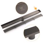 Gun Metal Stainless Steel 600mm Strip Fence Shower Grate Floor Drain 50mm Waste - Image 5