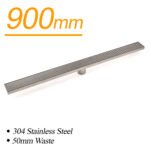 Silver 304 Stainless Steel 900mm Strip Fence Shower Grate Floor Drain 50mm Waste - Image 4