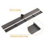 Gun Metal 900mm Strip Fence Linear Shower Grate Floor Drain 50mm Central Waste - Image 6