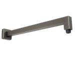 Gun Metal 8" Square Large Rainfall Shower Head 400mm Straight Wall Mounted Arm Set - Image 2