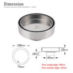 Round 100mm Tile Insert Floor Out Drain Stainless Steel Shower Grate 50mm Waste - Image 2