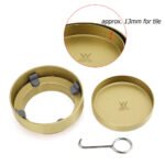 Brushed Gold 100mm In Diamater Tile Insert Floor Drain Shower Grate 75mm Outlet - Image 3