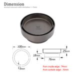 Gun Metal Round 100mm Diameter Tile Insert Floor Drain Shower Grate 75mm Outlet - Image 2