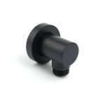 Round Brass Black Standard G1/2" Inch End Flexible Shower Elbow Connector Water Inlet