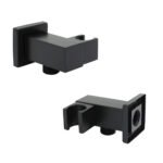 Matt Black Square Water Inlet Shower Head Bracket Adjustable Holder Wall Elbow Connector - Image 3