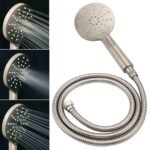 Brushed Nickel Dual Shower Set Sliding Rail Arm 12" Round Head Handheld Wall Mixer Valve - Image 7