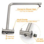 WELS Brushed Nickel Dual Shower Set Sliding Rail Arm Large 12" Round Head Handheld Small Face Mixer - Image 4