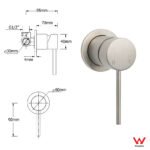 WELS Brushed Nickel Dual Shower Set Sliding Rail Arm Large 12" Round Head Handheld Small Face Mixer - Image 8