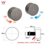 WELS Gun Metal Round 10" Twin Shower Head 3 Modes Handheld Slide Rail Hot Cold Taps Set - Image 8