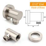 Brushed Nickel 8" Rain Head Shower Square 3 Modes Handheld Sliding Rail Arm Mixer Dual Set - Image 6