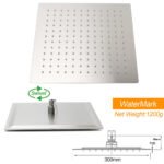 Brushed Nickel 2in1 Square 12" Thin Rainfall Head Shower 3 Modes Handheld Sliding Rail Arm Set - Image 7