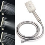 Brushed Nickel 2in1 Square 12" Thin Rainfall Head Shower 3 Modes Handheld Sliding Rail Arm Set - Image 8