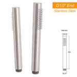 Brushed Nickel 2in1 Round 8inch Stainless Steel Rain Head Shower Handheld Sliding Rail Arm Set - Image 8