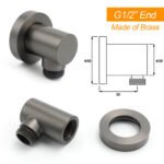 Gun Metal Round Shower 2in1 Set 10" Rain Head 3 Modes Handheld Sliding Rail Small Face Mixer - Image 6
