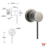 WELS Gun Metal 2in1 Round Shower Set 10" Rain Head Metal Handheld Sliding Rail Small Face Mixer - Image 9