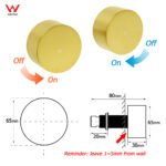 WELS Brushed Gold 2in1 Shower 8" Round Head Set Stainless Steel Handheld Rose Sliding Rail Twin Taps - Image 9