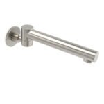 Brushed Nickel Round Basin Wall Mounted Faucet Outlet 180 Swivel Vanity Bathtub Spout - Image 2
