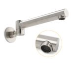 Brushed Nickel Round Basin Wall Mounted Faucet Outlet 180 Swivel Vanity Bathtub Spout - Image 3