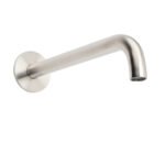 Brushed Nickel Round 250mm Long Spout Bath Tub Wall Mounted Water Filler Outlet - Image 4