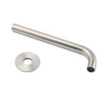Brushed Nickel Round 250mm Long Spout Bath Tub Wall Mounted Water Filler Outlet - Image 6