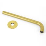 Bathroom 300mm Long Wall Mounted Extention Bath Tub Filler Spout Brushed Gold - Image 6