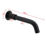 Matt Black Round Wall Mount Basin Faucet Bubble Water Outlet Bath Tub Spout Set - Image 6