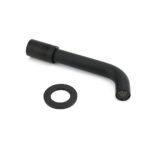 Matt Black Round Wall Mount Basin Faucet Bubble Water Outlet Bath Tub Spout Set - Image 5