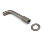 Gun Metal Grey Round Bathtub Spout Basin Curve Faucet Bubble Water Outlet 304SUS - Image 4