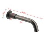 Gun Metal Grey Round Bathtub Spout Basin Curve Faucet Bubble Water Outlet 304SUS - Image 6