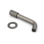 Gun Metal Grey Round Bathtub Spout Basin Curve Faucet Bubble Water Outlet 304SUS - Image 5