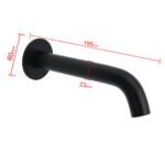 Matt Black Round Basin Faucet Bubble Water Outlet Stainless Steel Bath Tub Spout - Image 2