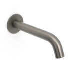 Gun Metal Grey Round Bathtub Spout Basin Curve Faucet Bubble Wall Mounted Outlet - Image 3