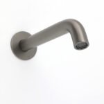 Gun Metal Grey Round Bathtub Spout Basin Curve Faucet Bubble Wall Mounted Outlet - Image 4