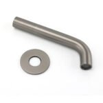 Gun Metal Grey Round Bathtub Spout Basin Curve Faucet Bubble Wall Mounted Outlet - Image 6