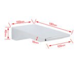 Chrome Square Shower Bath Tub Filler Waterfall Spout Faucet Outlet 1/2 Inch End - Image 2