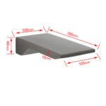 Gun Metal Grey Square Stainless Steel Bathtub Flat Spout Waterfall Filler Outlet - Image 2