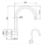 Brushed Gold Bath Tub Filler Round Gooseneck Arm Faucet Water Outlet Wall Spout - Image 6