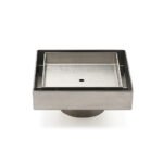Stainless Steel 100mm Square Tile Insert Shower Grate Floor Drain 50mm Outlet