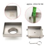 Stainless Steel 100mm Square Tile Insert Shower Grate Floor Drain 50mm Outlet - Image 3