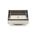 WaterMark Brushed 100mm Square Tile Insert Shower Grate Floor Drain 80mm Waste